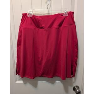 Womens Dri-Fit Skort Dark Pink Size XL Athletic Pockets Tennis